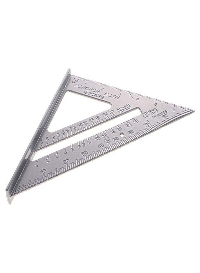 bosig® Double Side Scale Aluminium Alloy Metric Inch Triangle Ruler Measurement Hand Tools (180 mm) | Speed Square | Square Layout Tool - Image 3